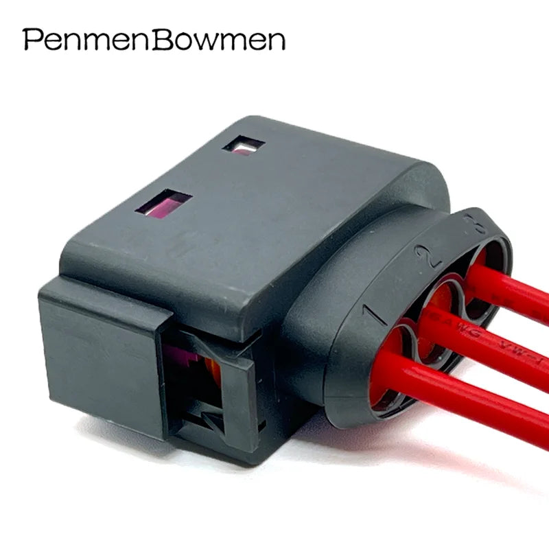 1 Set 3 Pin Car Battery Box Electrical Cable Connectors Waterproof Female Wire Harness Plug For Bora Golf Jetta 1J0937773