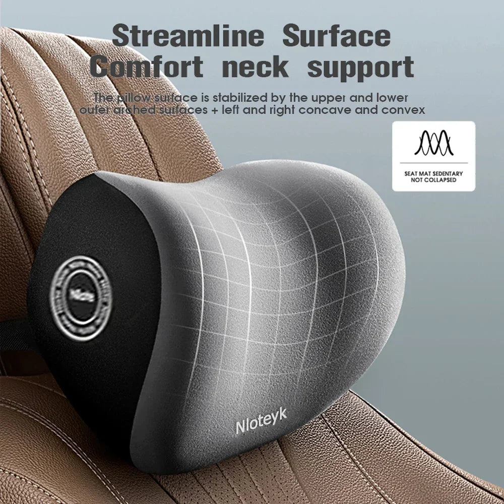 Comfortable Car Headrest and Lumbar Support Cushion for Office Home Chairs - Relieve Back Pain and Improve Posture Accessories