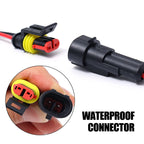 2 Pin Way Plug Waterproof Automotive Car Wire Electrical Connectors Plug with Wire for Car Motorcycle Scooter Marine 2/10pcs