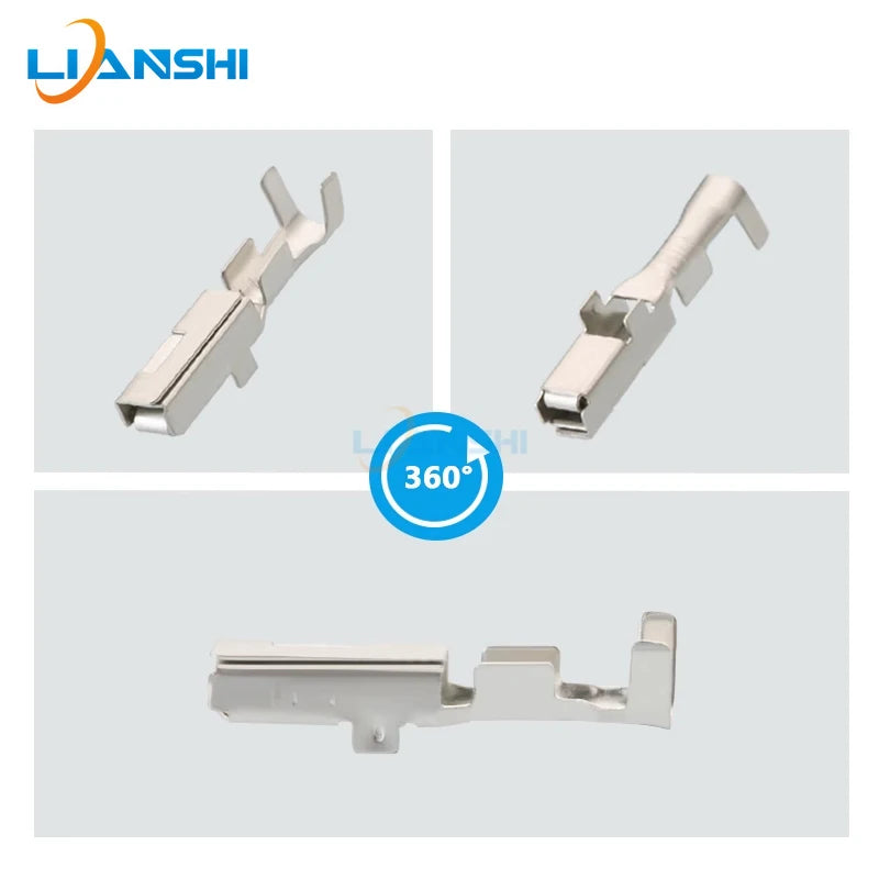 100pcs 7616-4021 automotive connector plug-in wiring copper terminal 2.2 spring tin-plated DJ621-2.2A