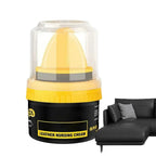 Car Leather Cleaning Cream Interior Seat Maintenance Care Oil with Sponge Brush Sofa Bags Shoes Back to Gloss Polisher Cleaner