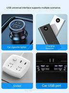 Car Seat Back Cooling Fan USB Charge Dual Head Fan 360 Degree Rotation Portable Cooler 3-Speed Super Wind Car Accessories