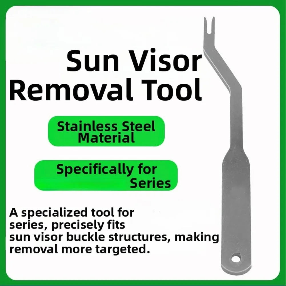 1 PCS  Sun Visor Removal  Tool Stainless Steel Sunshade  Clip Pry Bar For Car Interior Car Roof  Handle Removal Tools