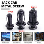 Universal Car License Plate Screws Mounting Kit M4 M5 M6 Auto Fastener Expansion Nuts Carbon Steel Black Bolts for Bumper Frame