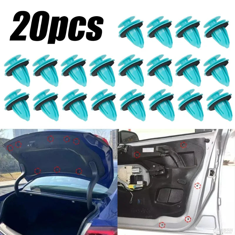 Green Nylon Retaining Clip for Toyota Bumper Door Buckle Car Interior Accessories Auto Vehicle Retainer Fastener Rivet 40/20pcs