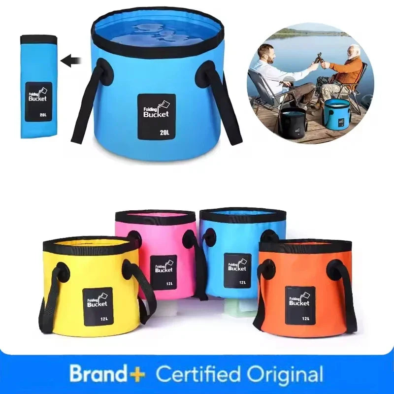 12/20l Portable Foldable Water Bucket Fishing Bucket Folding Water Container For Travelling Camping Hiking Fishing Washing Amagi