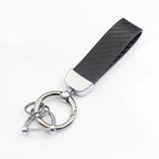 Car Sleek Carbon Fiber Style Keychain - 360° Rotatable, Universal Fit with Anti-Lost D-Ring, Durable for Men & Women Amagi