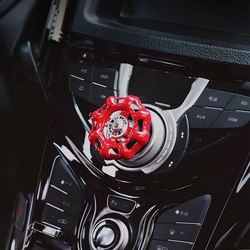 Car Rotary Knob Decor Metal Valve Handwheel Automotive Accessories Interior For Control Knob Gear Shift Knob Button Sticker