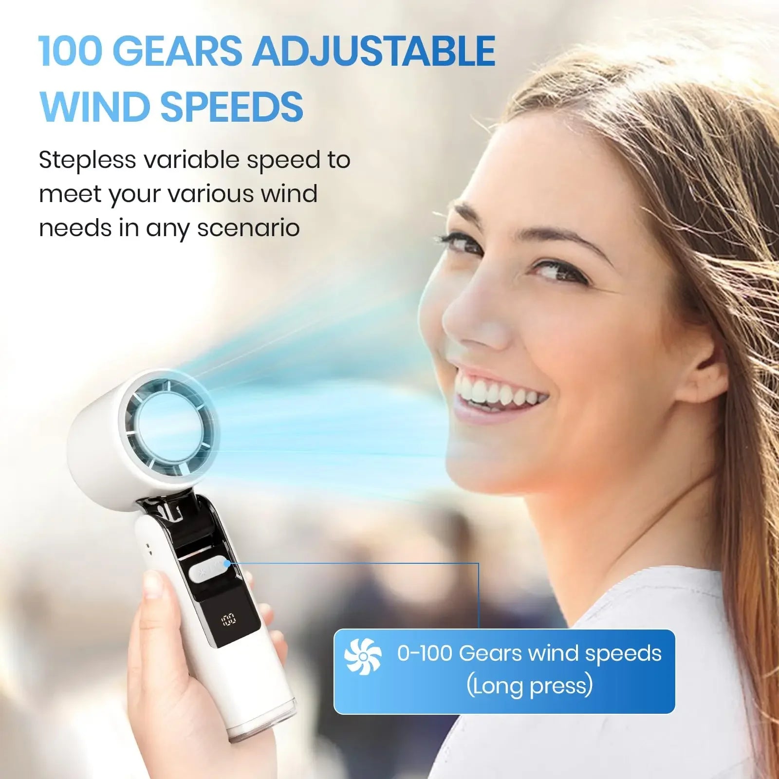 Outdoor Camping Fan With Speed Settings Battery Fan Portable Handheld Fan Mini USB Fan USB Powered Versatile Use Amagi