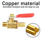 10PCS Ball Valve with 6-12mm Hose Barb and Male Thread Connectors (1/8'', 1/2'', 1/4'') for Copper Pipe Fitting Coupler Adapter