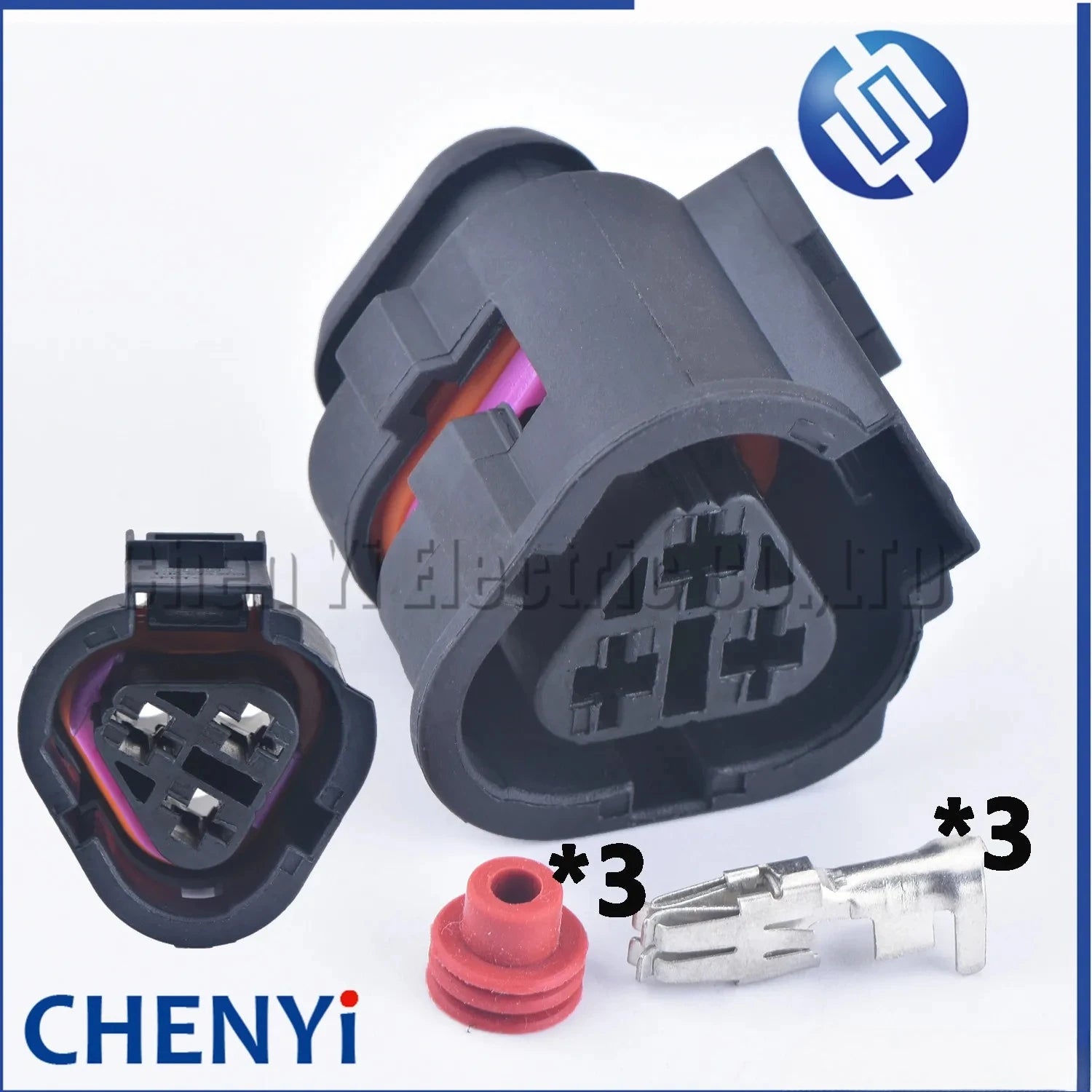 3 Pin 6.3mm Automotive Temperature Control Radiator Fan Switch Connector Wire harness Plug1J0 973 203 1J0973203