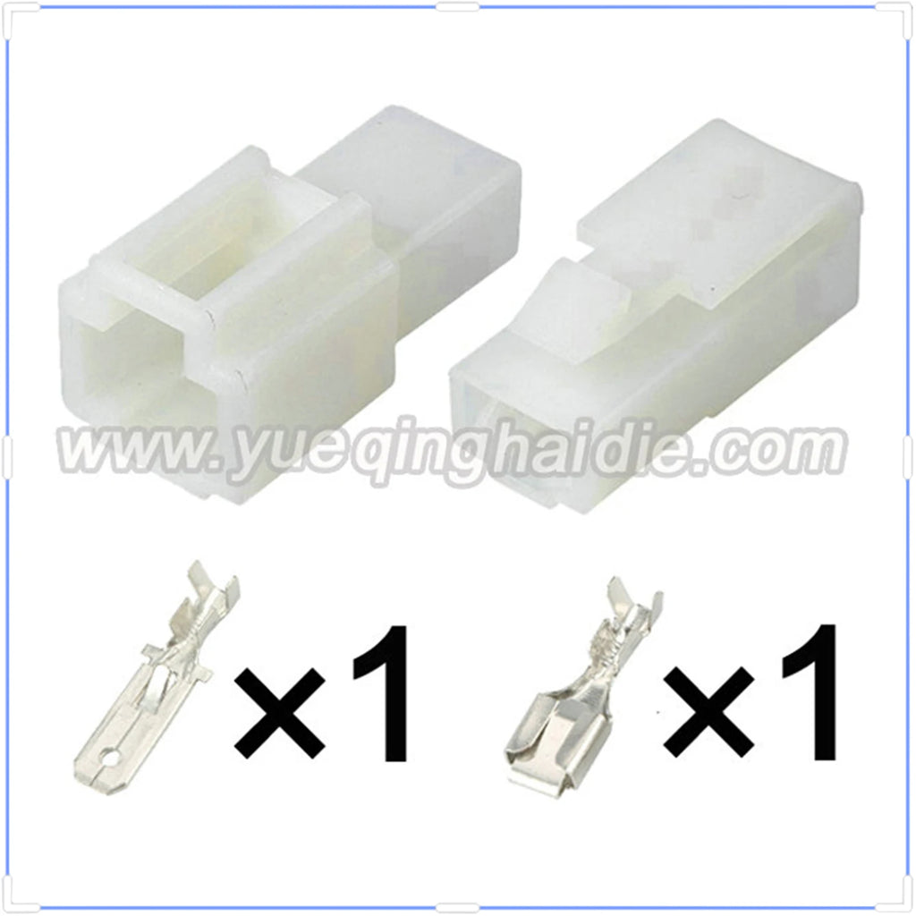 1Pin Connector Unsealed 6.3mm Male Female Connectors Automotive Ecu Terminals Wire Harness Cable Socket 7122-2810 7123-2115