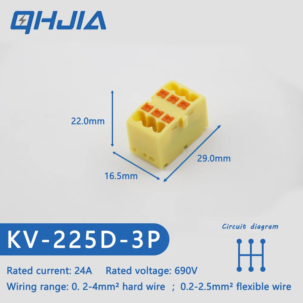 Fast Wiring Mini Rail-Type Quick Junction Box | 1-In-Multi-Out Plug-in Terminal Wire Connector for Easy Electrical Connection