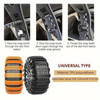Snow Chain Widen Thicken Car Tire Crawler Type Plastic Anti-skid Chain Winter Wheel Tyre Anti-Slip Ties Emergency Tools Amagi