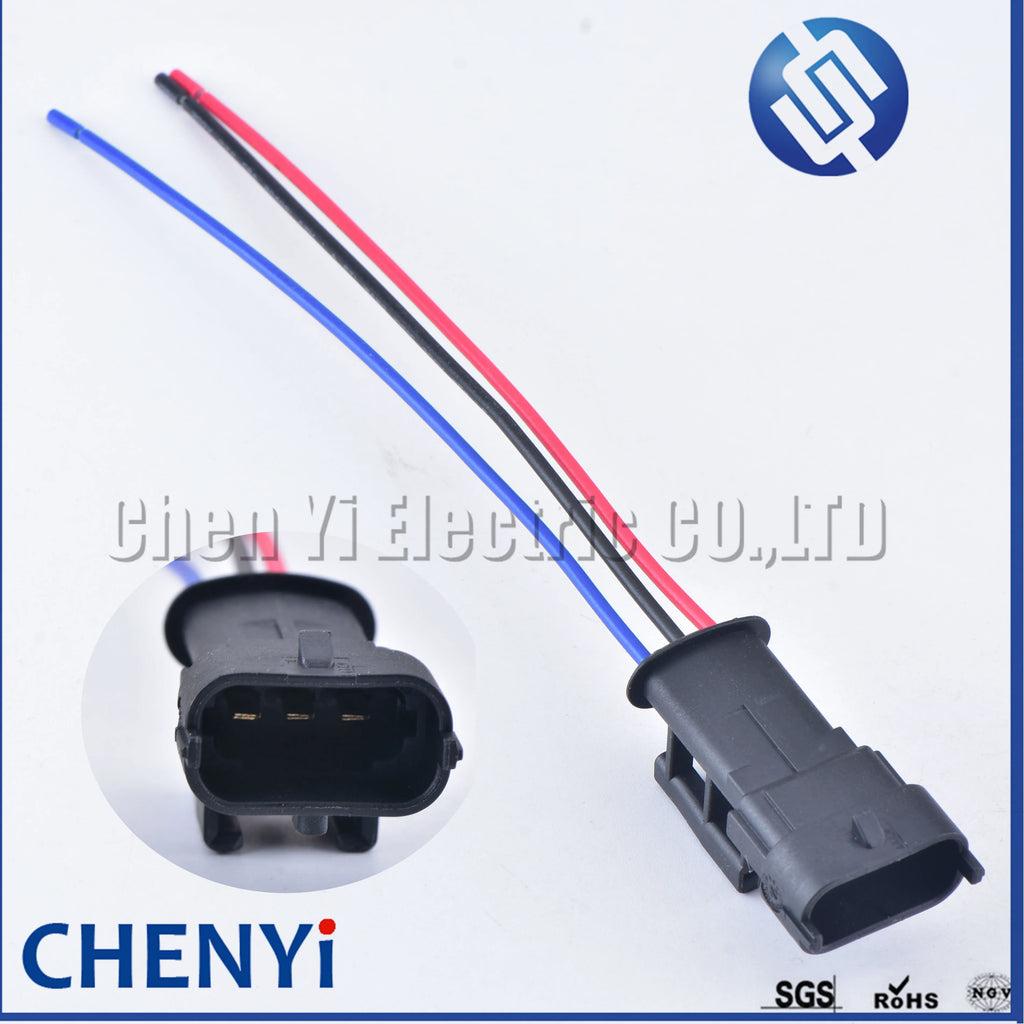 3 Pin Auto MAP Sensor Connector Common Rail Diesel Injection Pump Socket Pressure Crankshaft Position Sensor Plug For 1928404227