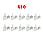 10 Pcs Metal Trim Panel Clips Seat 16mm Boot Tailgate Interior Lining Car Panel Fastener Grommet Clips Metal U Type Clips