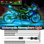 Motorcycle Atmosphere Underglow Lights LED Kits App Remote Control RGB Waterproof For Yamaha BMW Harley Suzuki E-bike Amagi