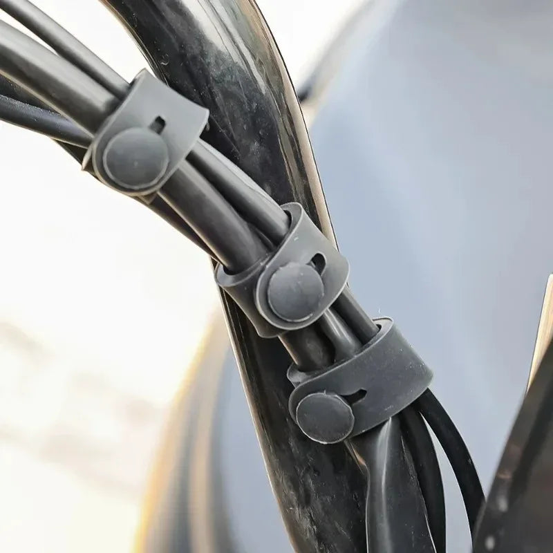 1-20pcs Motorcycle Rubber Wire Tie Universal Motorcycle Rubber Frame Securing Cable Wire Harness for Wiring Harnesses Accessorie