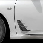 2pcs Universal Car Air Flow Fender Hood Intake Vent Cover Trim Carbon Fiber Side Wing Decals Body Shark Gill Ventilation Sticker