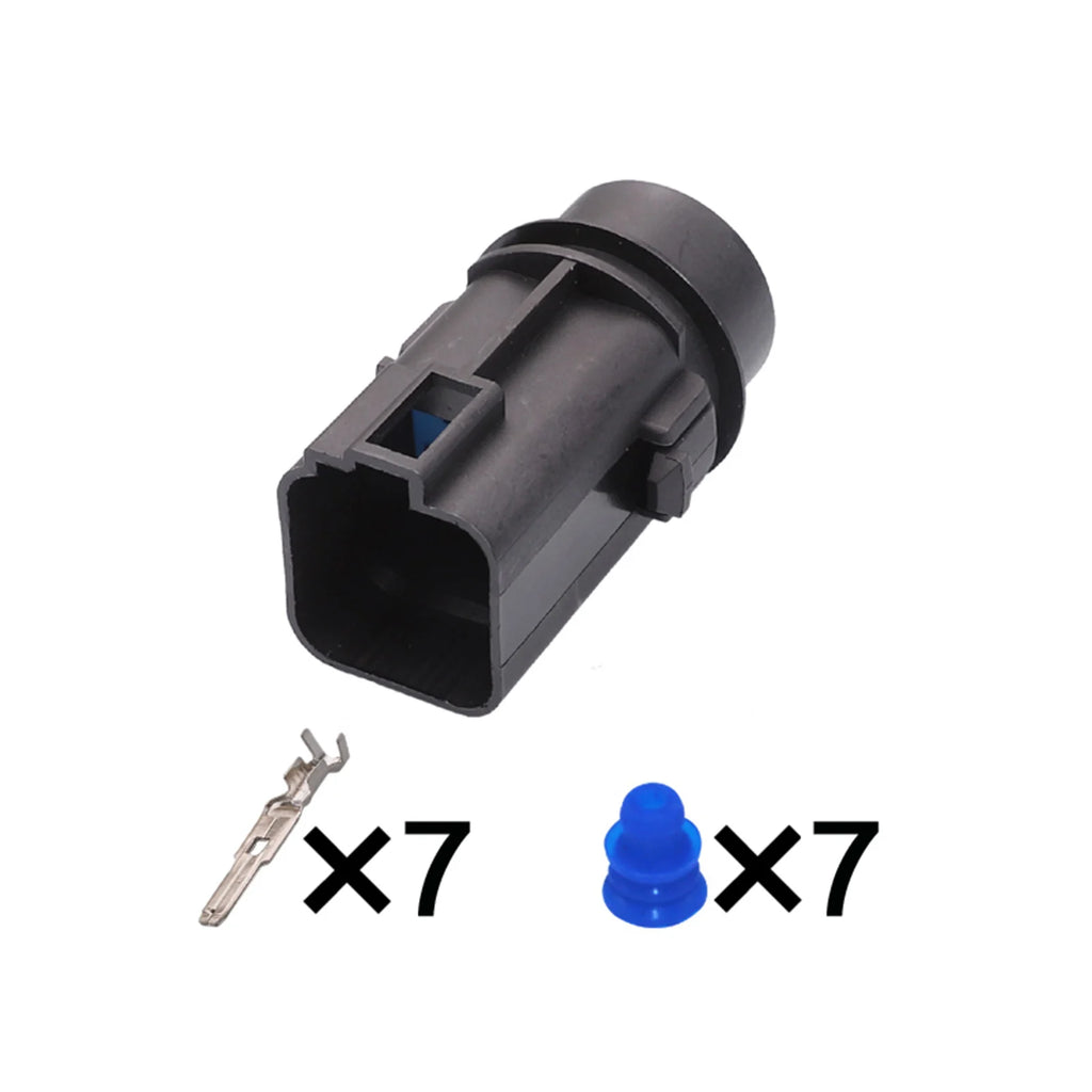 7 Pin Connector Waterproof 3.5mm Male Female Connector Auto Wiring Harness Housing Cable Plug WPT-596(Tin) 3U2Z-14S411-YGA