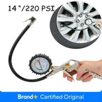 220PSI Multifunctional Tire Air Pressure Monitoring Gauge Tester for Car Motorcycle Air Compressor Dial Meter Inflator Amagi