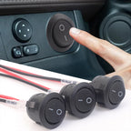 10/1Pcs Round Rocker Switch ON/Off SPST 2Pin Latching Toggle Switch Snap Boat Car Round Switches Pre-Wired 6A/250V 10A/125V