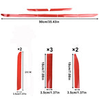 7Pcs Car Reflective Warn Strip Tape Bumper Safety Stickers Car Safety Mark Reflective Strip Car Trim Accessories