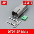 Deutsch DT Connector Kit – 10 Sets with Size 16 Pins, 2/3/4/6/8/12 Pin, 22–16AWG Waterproof for Automotive & Motor
