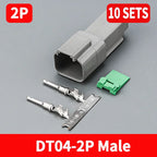 10 Sets Deutsch DT Connector DT06-2S/DT04-2P 2P 3P 4P 6P 8P 12P Waterproof Electrical Connector For car Motor With Pins 22-16AWG