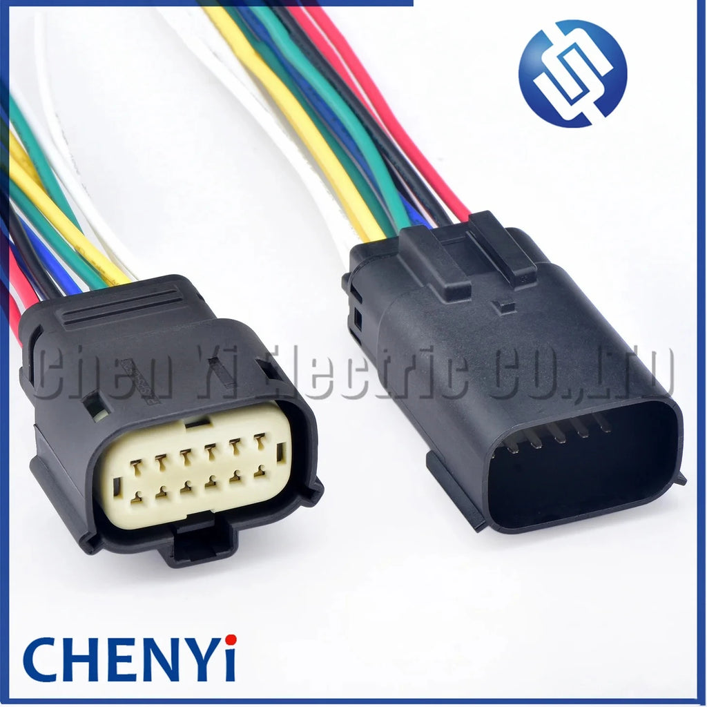 12 Pin Auto Headlight Plug Female male Connector wiring harness plug 33472-1201 33482-1201 For Ford Focus Mondeo Buick Chevrolet