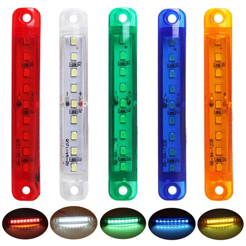 9 LED Waterproof Side Warning Light Multicolor Truck Trailer Bus Van Lorry Width Lamp Signal Marker Bulb Lamp 12V 24V Accessorie