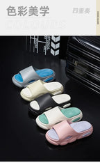 EVA Men's Summer Sandals Fashion Soft Cloud House Platform Slides Unisex Outdoor Non-slip Beach Shoes Men Bathroom Slippers Amag
