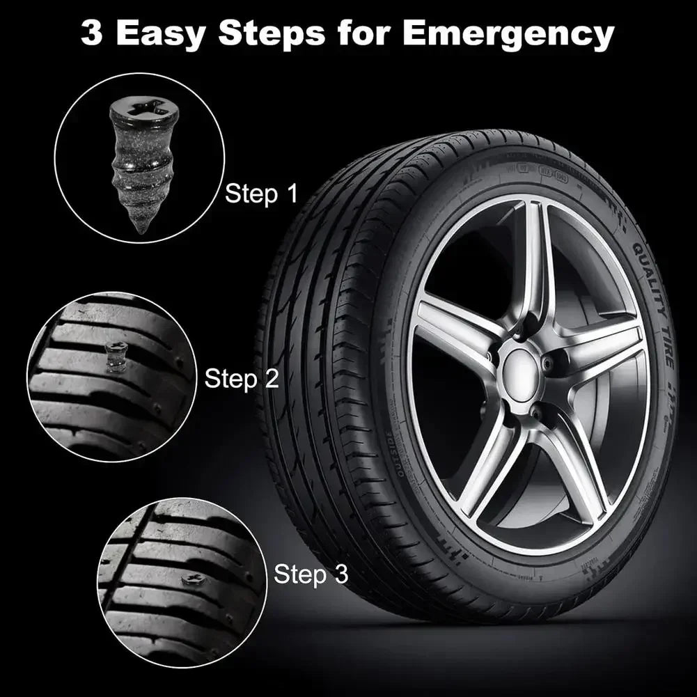 Universal Vacuum Car Tyre Repair Rubber Nail for Self Rubber Plugs for Tire Repair Quick Tool for Tire Plug Kit Screw in Amagi