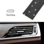 Car Vent Diamond Decorative Strip Fashion Luxury Car Air Conditioning Decoration Stripe Grille Sticker Accessories Amagi