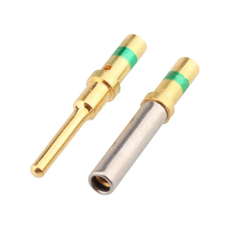 50pcs 0462-209-1631 Wiring automotive terminals 0460-215-1630 Gold Plated Stainless Steel 16-20AWG Deutsch Crimp Solid Terminal