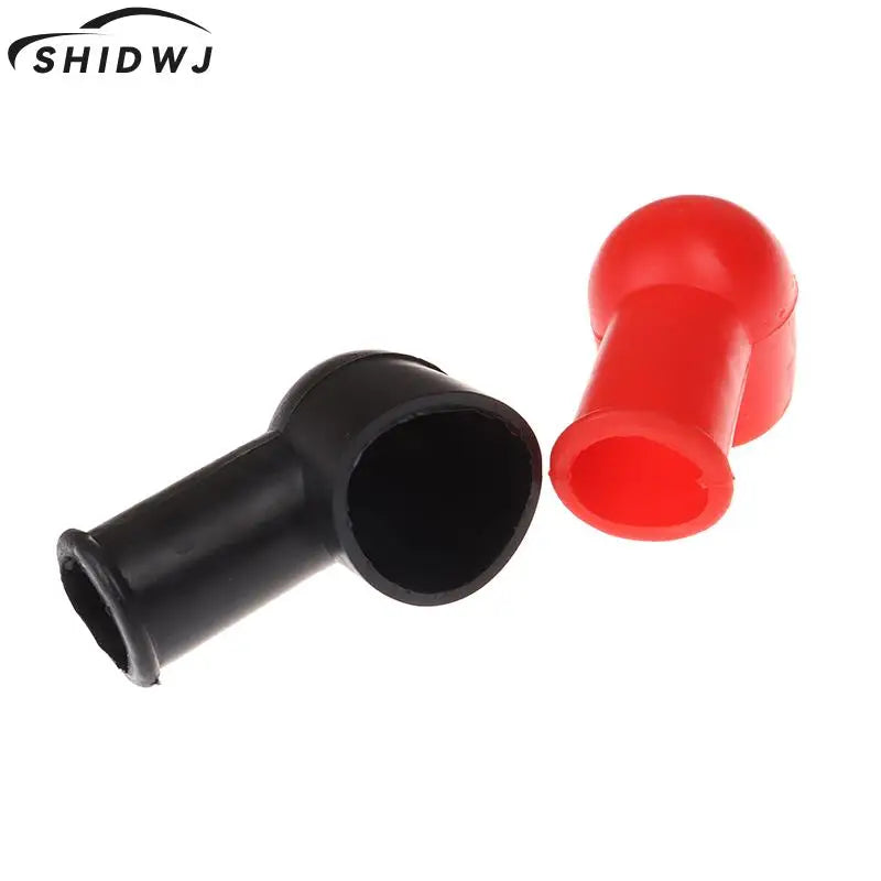 1Pair Black Red Battery Terminal Protective Covers Round Insulating Caps Insulating Protector Replacement Batteries Accessories