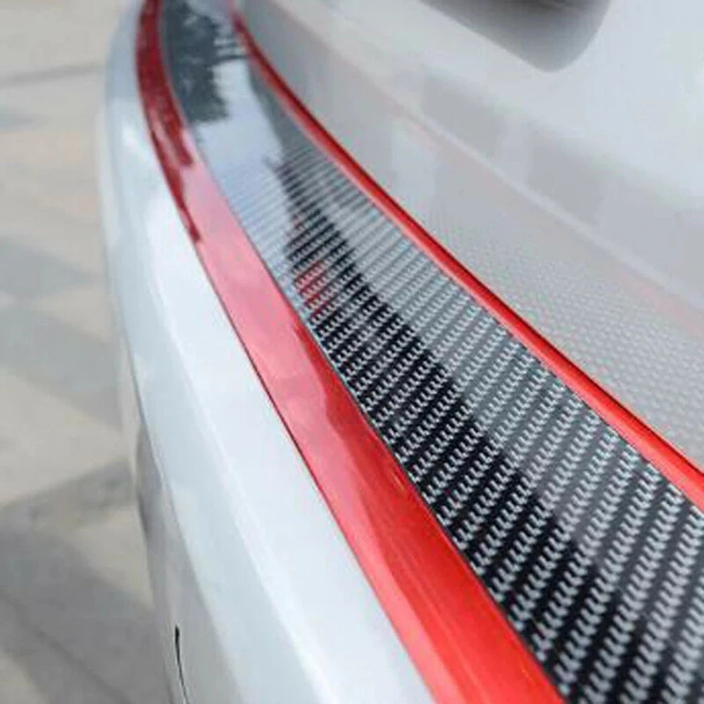 Car Stickers Anti Scratch Door Sill Protector Rubber Strip Carbon Fiber Threshold Protection Bumper Film Styling  Accessories