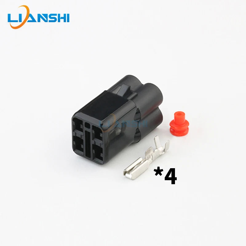 6187-4441/6180-4181 Automotive oxygen sensor plug 4-hole waterproof connector harness modified sheath with terminal