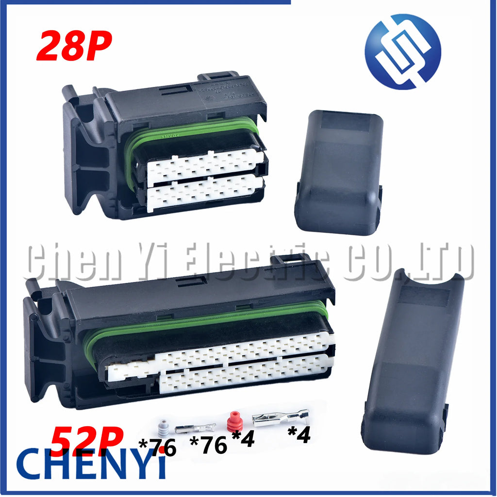 28/52 Pin ECU Auto Computer Control System Plug Car Engine Gearbox Computer Board Socket 1393436-4 1393450-5 V23542-C1052-B300