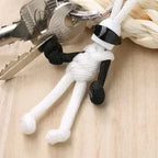 Handmade Building Block Keychain Biker Helmet Pendant Bag Rope Braided Paracord Backpack Doll Hanging Buddy Pendan Amagi