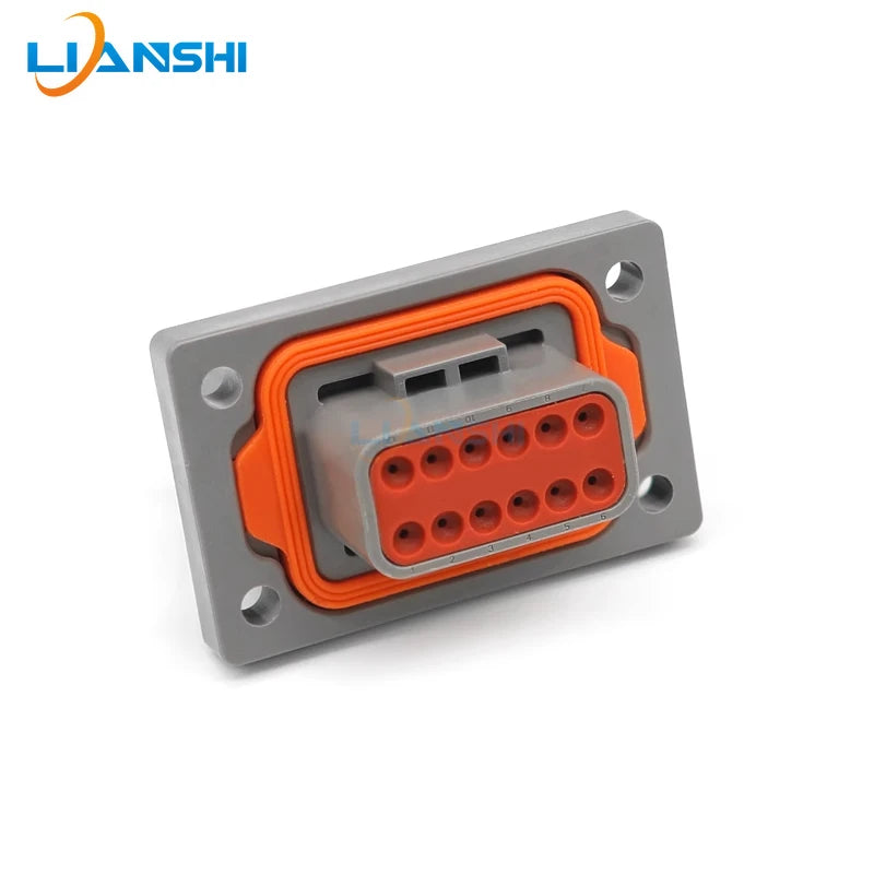 1-2303064-1 Automotive flange type waterproof plug DTM04-12PA-L012 with flange fixed connector with terminal DTM06-12SA