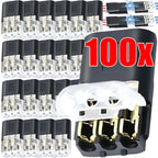 3-Pin Plug Electrical Connector 3-Wire Interchangeable Quick Wire Connector Automotive Wire Cable Ribbon Terminal Connector