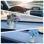 Car Interior Decoration Auto Dashboard Gadgets Ornament Cute Simulation Flowers Vase Sakura Gypsophila For Girl Woman Amagi