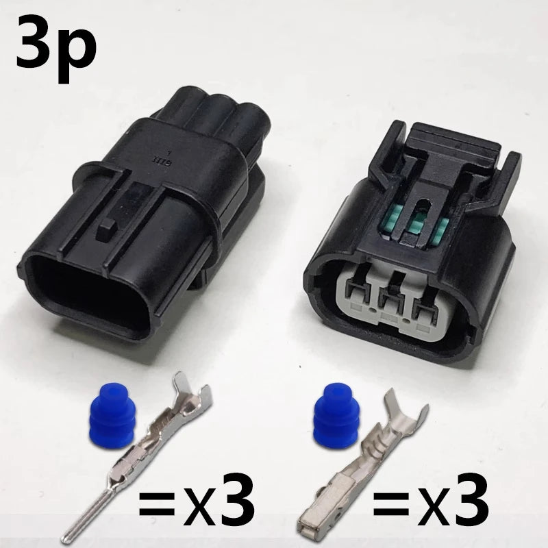 Automotive waterproof connector, two-hole wiring harness connector, 4p turn signal sensor plug, 6-core headlight LED driver plug