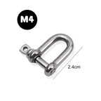 Stainless Steel D Ring Shackle HeavyDuty Ship Rigging Mooring Tow Recovery Clip Boat Vehicle Rope Chain Connector Metal Fastener