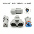 Deutsch DT Series 3-Pin Automotive Waterproof Connector Housing,Flame Retardant 3-Way Wire Plug for Vehicle Wiring DT4-3PDT06-3S