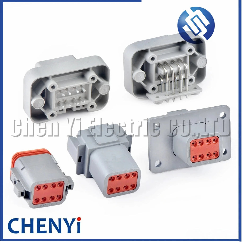 8 Pin Auto Waterproof Connector Wire harness plug PCB socket DT06-8S DT04-8P DT04-8P-L012 DT15-8P DT13-8P For Deutsch DT series