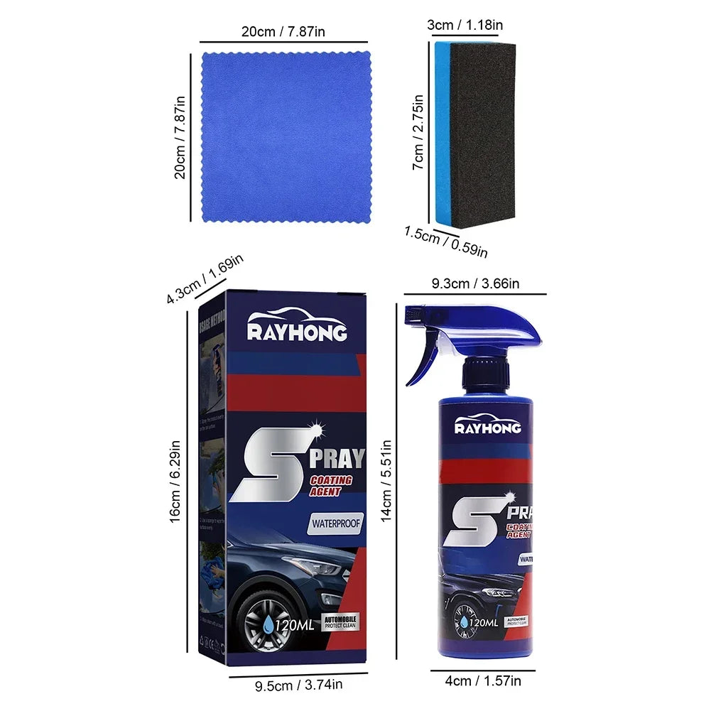 5PC Coating Renewal Agent 3 In 1 Ceramic Car Coating Spray Plastic Parts Refurbish Agent Fast-Acting Spray Waterless Wash amagi