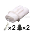2 PIN AC Assembly White Car 2mm Male Female Waterproof Connector Automobile Foglight Electric Wiring Socket