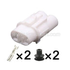 2 PIN AC Assembly White Car 2mm Male Female Waterproof Connector Automobile Foglight Electric Wiring Socket